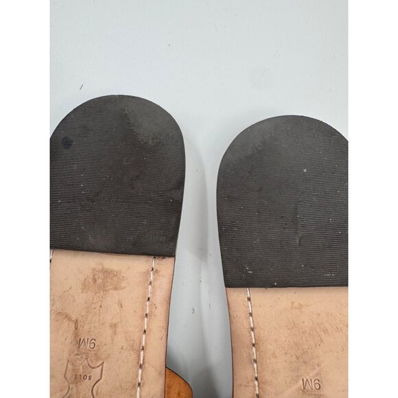 Tory Burch Brown City Slide Leather Slip-On Sandals Size 9M - Picture 9 of 11